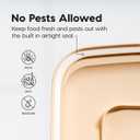 IRIS USA Dog Food Storage Container 58 lbs, Attachable Wheels, for Dog Cat Birds and other Pets, Food Storage Bin, Keep Fresh, Easy Mobility, BPA Free - Made in the USA, Almond/Pearl