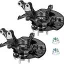 TadaMark Front Steering Knuckles & Wheel Bearing Hub Assembly Fit for Toyota Corolla L4 1.8L 2003 2004 2005 2006 2007 2008 Replace for 698389 698-389 698-388 698388 5 Lugs, Left Side & Right Side