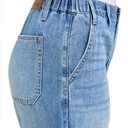 Judy Blue Womens Jeans - High Waisted Featherweight Baggy Elasticated Waistband (7/28, Medium Blue)