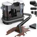 Couch Cleaner Machine 600W Motor - 15Kpa Suction Upholstery Cleaner Machine, Portable Handheld Carpet Cleaner with Self-Cleaning and for Pet Stain, Couch, Stair, Car Seat and Area Rug (Black)