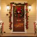 24 Pcs Long Velvet Christmas Bows 23.6''x15.7'' Red Velvet Bows Ornaments for Christmas Tree Staircase Wreath Garland Vintage Tree Topper Bows for Xmas Indoor & Outdoor Decor