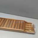 VaeFae Teak Bathtub Tray, Wooden Bath Caddy for Bathtub, Bath Tub Wood Table for Tub, 39.8" x 6" x 1.8"