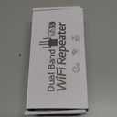 WiFi Extender Supports 105 Devices, 1.2Gbps Home Signal Booster,WiFi Extender Signal Booster with Dual Band 5GHz/2.4GHz, WiFi Booster Up to 12880 Sq.ft, EasyMesh Compatible, One Ethernet Port