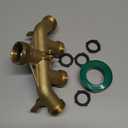 Triumpeek 4 Way Brass Hose Splitter, Heavy Duty 4-Way Garden Hose Connector 3/4 Inch, Solid 4 way hose adapter