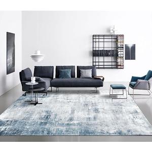 OMERAI Washable Rug 6'x9' Abstract Machine Washable Area Rugs for Living Room Ultra-Thin Non Slip Stain Resistant Modern Carpet for Bedroom Dining Room Office Kitchen (Blue)