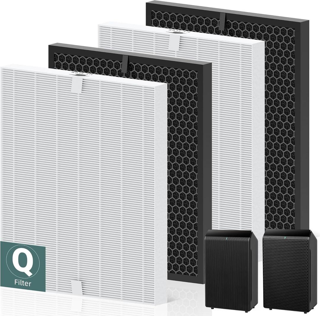 5510 5520 Replacement Filter Q for WINIX 5510 5520 PlasmaWave Air Purifier, H13 True HEPA and Activated Carbon Filter Combo Pack, Part # 1712-0123-00, 2 Set