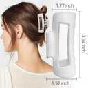 Fashion Hair Clips, Cloud Hair Pins for Women, 3.9 inch Hair Claw Clip for Thick/Fine/Thin/Curly Hairstyle, White 3 Pack