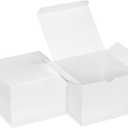 Xxcxpark 30 PCS White Gift Boxes 5x5x3.5 Inches, Decorative Party Favor Kraft Paper Gift Packaging Box with Lid for DIY Crafting, Cube, Cupcake, Kraft Present Boxes for Birthday, Wedding,5x5x3.5 Inch (White)-30 PCS