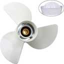 13 1/2x15-K Outboard Propeller for Yamaha Engine 60HP 70HP 75HP 80HP 85HP 90HP 115HP 130HP15 Tooth, RH 3-BladeReplaces 6E5-45947-00-ELWhite