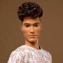Barbie Basics Model Collector Ken Fashion Doll 10 with Brunette Hair in Shirt & Shorts with Matching Print, Universal-fit Fashions & Posable Body