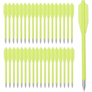 60PCS 6.3 Inch 50-80LB Mini Archery Crossbow Bolts Set with Sharp Metal Tip, Reusable Durable Arrow Dart for Shooting Target Practice, Small Hunting Game, Outdoor Fishing
