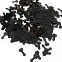 Glistening Glitter Confetti, Ultimate Party Table Decoration for Romantic Valentine's, Grand Weddings, Joyful Engagements & Festive Celebrations - Enchanting Sprinkle Accents(Black)