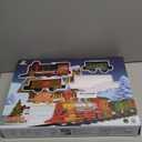 Classic Christmas Train Set with Lights and Sounds Railway Tracks Sets Battery Operated Train Toy Models with 11.5 Ft Tracks Playset for Under The Tree Electronic Toys Gift for Kids