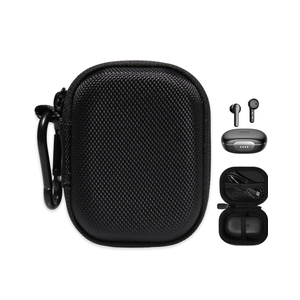Alltravel True Wireless Earbuds Case Compatible with Tribit FlyBuds C2, C1, C1 Pro Wireless Earbuds, Tribit Earbuds, Bluetooth 5.2 Earbuds (Black)