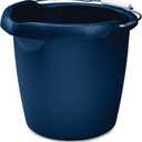 Rubbermaid Commercial Products 15QT Round Bucket, Blue, Comfortable/Durable Pour Handle, Sturdy Pail Bucket for Household Cleaning/Mopping