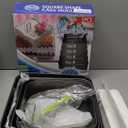 Cake Square Pan Sets for Baking + Cake Decorating Supplies: 4 Non-Stick Springform Pans Set (8.5,9.5, 10, 11 inches), Icing Tips, Cake Leveler  Multi-functional Leak-Proof CheeseCake Pan & eBook