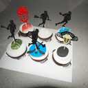 2 x Gyufise 24Pcs Lacrosse Cupcake Toppers Glitter Lacrosse Party Decorations for boys Lacrosse Player Cupcake Picks for Lacrosse Sport Baby Shower Birthday Party Cake Decorations Multi