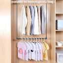 Adjustable Hanging Closet Rod, Extender Hanging Rod, Closet Hanging Organizer, Heavy Duty Closet Bar, Hanging Rod (Black, 1 Pack)