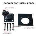 Lonffery 4 Pack Recessed D-Ring Tie Down Anchors (6,000 lb. Capacity), Heavy Duty Kit for Trailer or Deliveries, Black