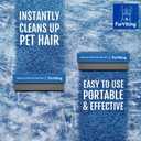 Furviking Pet Hair Remover for Car, Bed, Couch, Carpet, Home Surfaces 3.74" - Lightweight, Compact Cat Dog Fur Remover, Scraper, Cleaner - Portable, Easy to Use Pet Hair Removal Tool