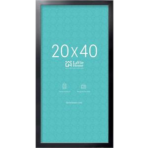 LaVie Home 20x40 Poster Frame Black, Display Pictures 20 x 40, Stable and Sturdy Picture Frame with Polished Plexiglass, Horizontal and Vertical Format of The Wall（1 Pack）
