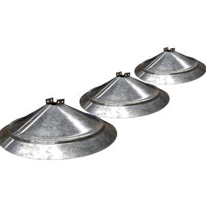 Boss Buck Varmint Funnels Durable Lightweight Galvanized Steel Protective Squirrel Funnels with Self Tapping Screws for Game Feeder, Set of 3