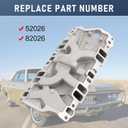 DICMIC Aluminum Dual Plane Intake Manifold Compatible with Chevrolet Small Block V8 4.3L 262 265, 4.4L 267, 4.6L 283, 4.9L 302, 5.0L 305 307, 5.4L 327, 5.7L 350, 6.6L 400 Replace# 52026, 82026