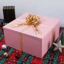 BoxSkivra Extra Large Gift Box with Lid 20x20x10 Inches, Large Pink Gift Box Giant Gift Boxes with Lids for Presents Packaging for Birthday Surprise, Christmas, Anniversaries, Wedding Party, 1 Count