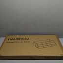HAUSFRAU Ottoman with Storage Bench Folding Foot Rest Stool Cognac Brown
