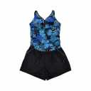 Arolina 2025 Women's Tankini Swimsuits with Pockets Tummy Control Two Piece Bathing Suits with Shorts, L