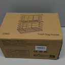 2 Pack Stackable Storage Kitchen Laundry Pantry Organizers,Trash Bag Holder Wall Mount,Garbage Bag Dispenser with Bamboo Top,White Large and Small