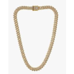 Invicta 80830 Element Gold Tone Stainless Steel Iced Out Cuban Chain Men's Necklace