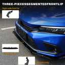 Archaic Front Lip Spoiler Compatible with 2022-2024 11th Gen Honda Civic Sedan Hatchback, Fit FE1 FE2 FE4 FL1 FL2 FL4, Gloss Black ABS Front Bumper Lip Chin Splitter Body Kit Accessories
