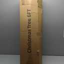 Prelit Christmas Tree 6ft with Remote Control, 8 Light-Modes Artificial Christmas Trees with Lights, Xmas Tree with 1000 Thick Branch Tips & 250 Lights, Easy Assembly Holiday Dcor for Home