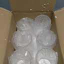 Canomo 6 Packs Seeded Glass Shades, 6" x 4" Clear Bubble Replacement Glass Cylinder with 1.625 Inch Fitter hole Fit for Wall Lamps Chandeliers or Ceiling Lamps