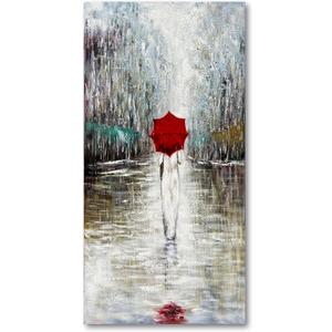 Art Hand-Painted Landscape Oil Painting Contemporary Abstract Vertical Canvas Frame Wall Art Living Room Bedroom Wall Decoration 47x23 Inches (Ts22)