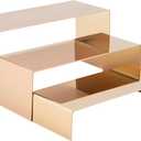 Display Risers Stainless Steel 3PCS Metal Golden Display Riser Stand Shoe Bag Holder Display Riser Shelf Showcase for Home Boutique Retail Store,Rose Gold