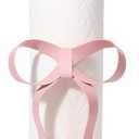 Pink Bow Paper Towel Holder Coutertop - Bow Accent Paper Towel Holder, Pink Kitchen Decor and Accessories, Coquette Room Decor Girly Gifts for Women, 3D Handmade Pattern, Weighted Base