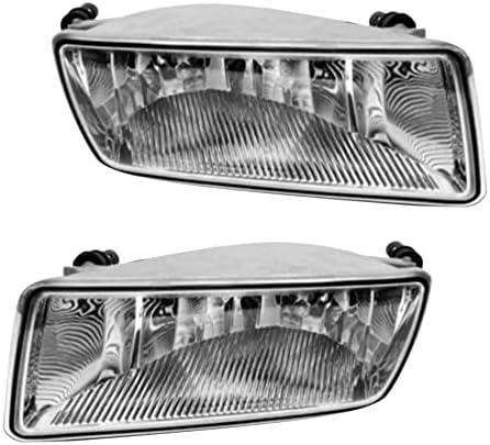 Driving Fog Lights Lamps Replacement for 2006 2007 2008 2009 2010 Ford Explorer With H10 12V 42W Halogen Bulbs ​(Clear Lens)