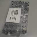 2 x 201pcs Locknuts Assortment Kit,M3 M4 M5 M6 M8 M10 M12 Metric Nylon Insert Lock Nuts Set,304 Stainless Steel Lock Nuts