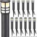 SUNVIE 12-Pack Low Voltage Landscape Pathway Lights 3W Outdoor Landscape Lighting 3000K 12-24V LED Bollard Path Lights Wired CRI 90+ Aluminum Pathway Lighting for Walkway Yard Garden, ETL Listed Cord