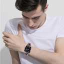 Band with Case Compatible with Apple Watch 49mm 46mm 45mm 44mm 42mm 41mm 40mm 38mm,Women Men Fashion Resin Strap Bumper for iWatch Ultra 3/2/1 Series 11 10 9 8 7 SE 6 5 4 3 2 1 (Black Ivory Tortoise)