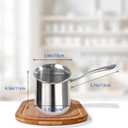 IMEEA Turkish Coffee Pot SUS304 Stainless Steel Coffee Maker for Briki Greek & Arabic Cezve Ibrik (20oz)