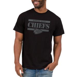 Junk Food Men's Standard x NFL-Team Stencil Block-Officially Licensed Adult Short Sleeve Fan T-Shirt Women, Black XL