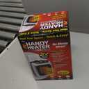 Ontel Handy Heater Turbo Wall Outlet Plug In Heater  Portable Indoor Ceramic Space Heater w/Adjustable Thermostat, 12-Hour Timer, Auto Shut Off, Quiet  Plug In Wall for Office, Bedroom, Camping