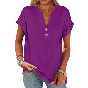 ANRABESS Womens Top, Purple, Small