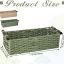 2 Pcs Toilet Paper Baskets for Organizing, Boho Decor Wicker Baskets Paper Rope Storage Handmade Foldable Large Storage Organizer Bins for Countertop Home Bedroom Livingroom Decor