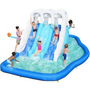 Bestway H2OGO! Tidal Trifecta Kids Inflatable Water Park | Inflatable Triple Slide and Splash Pool | Great for Kids Ages 5 and Up