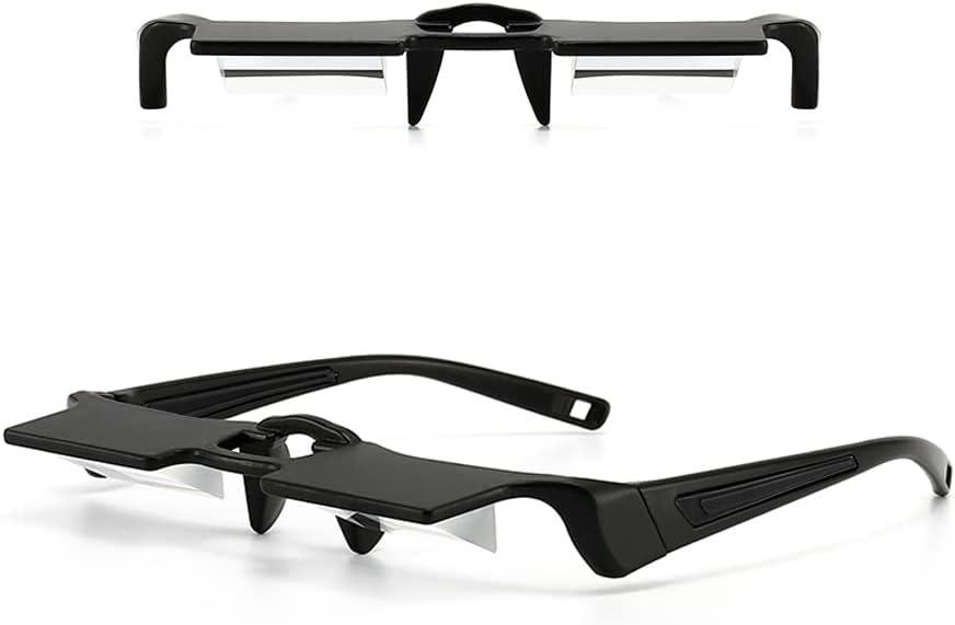 Horizontal Lazy Glasses 90 Degree for Lying Down Reading or Watching TV,Knitting Up Neck Relax, Prism Glasses for Looking Up Playing Mobile,Lightweight and Smooth Comfortable Frame Clear Vision