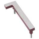 MHN-16-F-BR2-1 Solid Brushed Aluminum Modern Floating Address House Numbers
